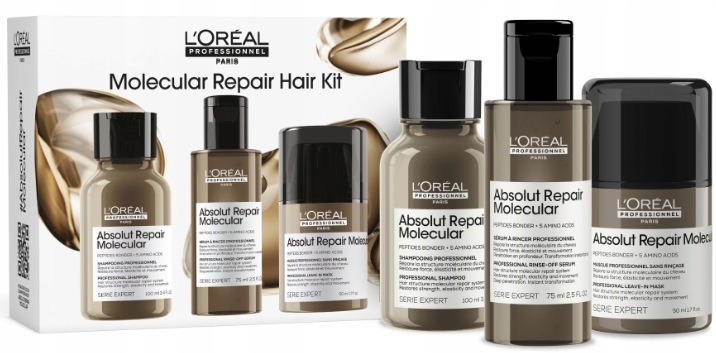 L'oreal Absolut Repair Molecular mini Trio šampon, sérum, maska 100 ml 7