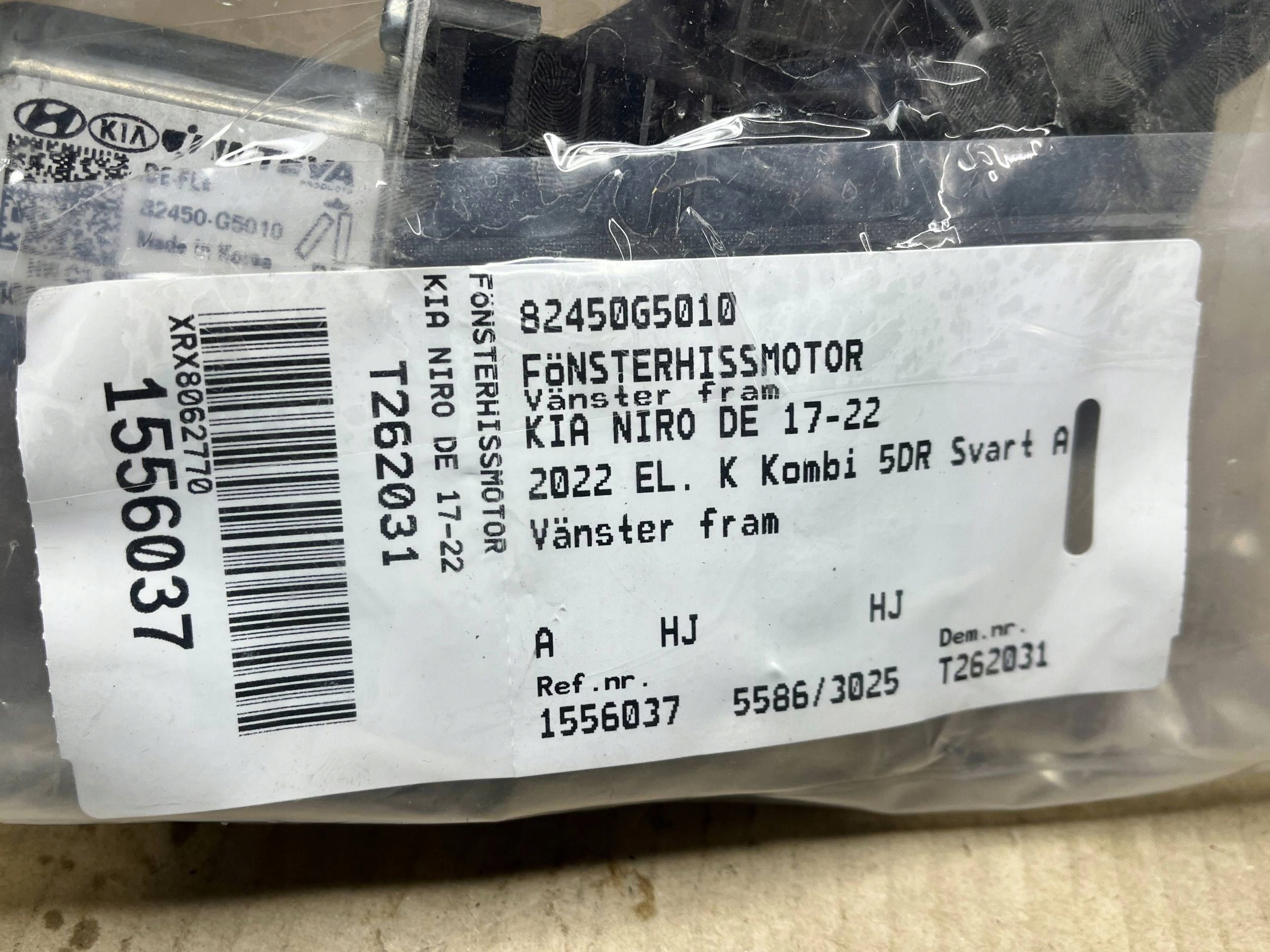 mini motor windows door przednich KIA Niro 82450G5010