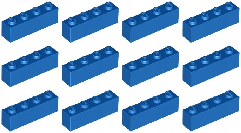 

Lego 3010 Klocek 1x4 niebieski Nowy (20g) 12 szt.