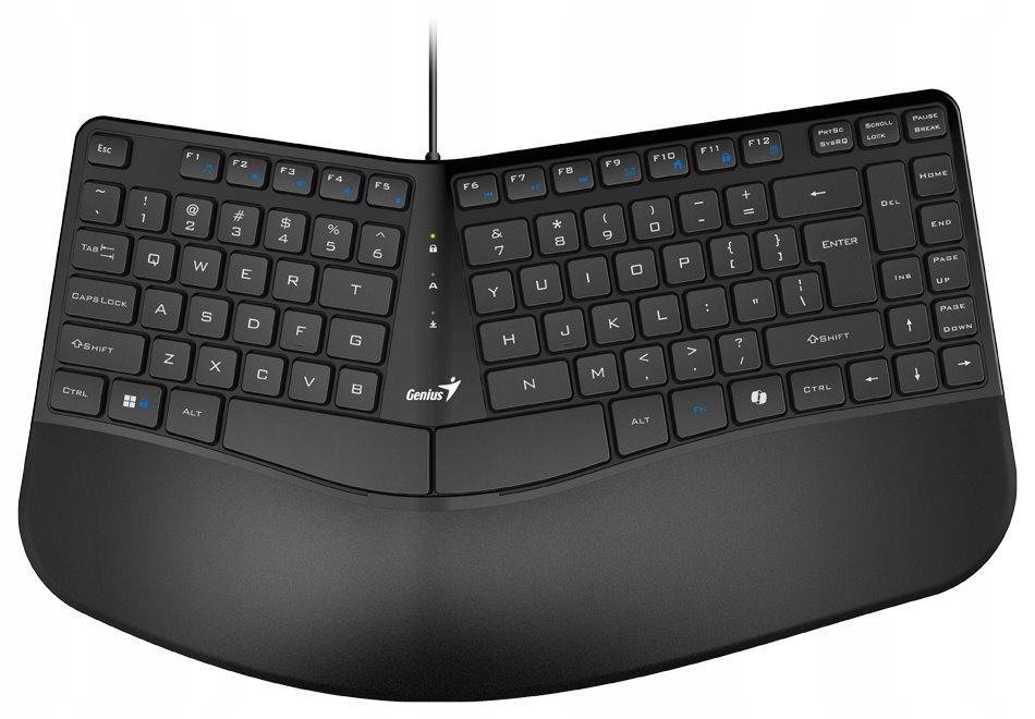 Genius Ergo KB-700/ Kabelový/ Copilot/ ergonomický/ kobereček/ Usb/ Cz+sk