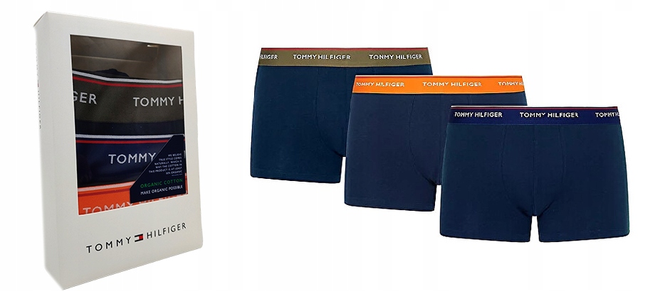 

Bokserki Męskie Tommy Hilfiger 3szt Gumka Kolor rM