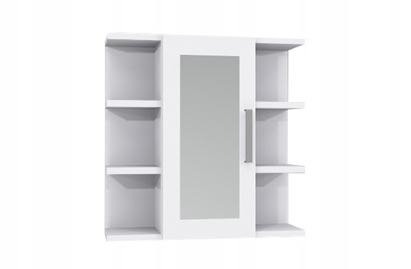 Wisząca szafka łazienkowa z lustrem - BIAŁA