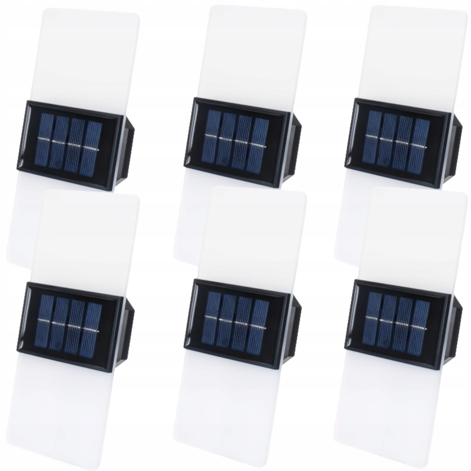 6 x Nástěnná lampa Solární Akryl Led IP65 Ozdobné osvětlení domu Altánky