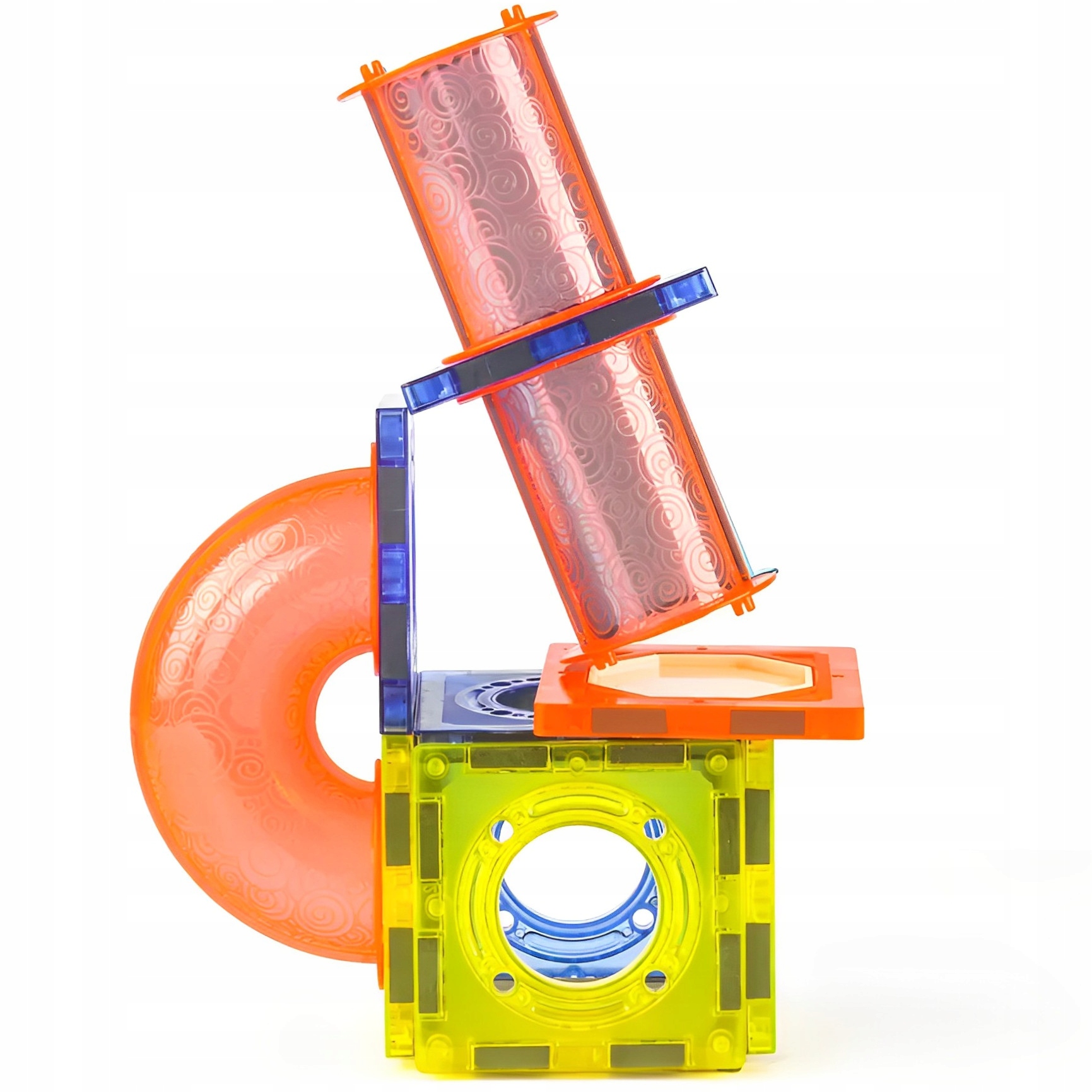 KLOCKI MAGNETYCZNE KONSTRUKCYJNE ŚWIECĄCY TOR 75EL Wiek dziecka 3 lata +