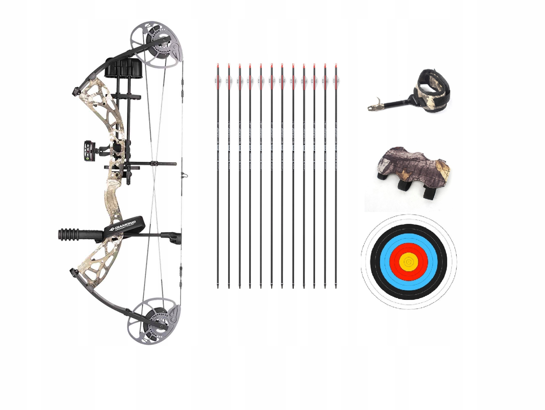 Luk kladkový hotový set pro střelbu Bowtech diamond sada usa Leworu