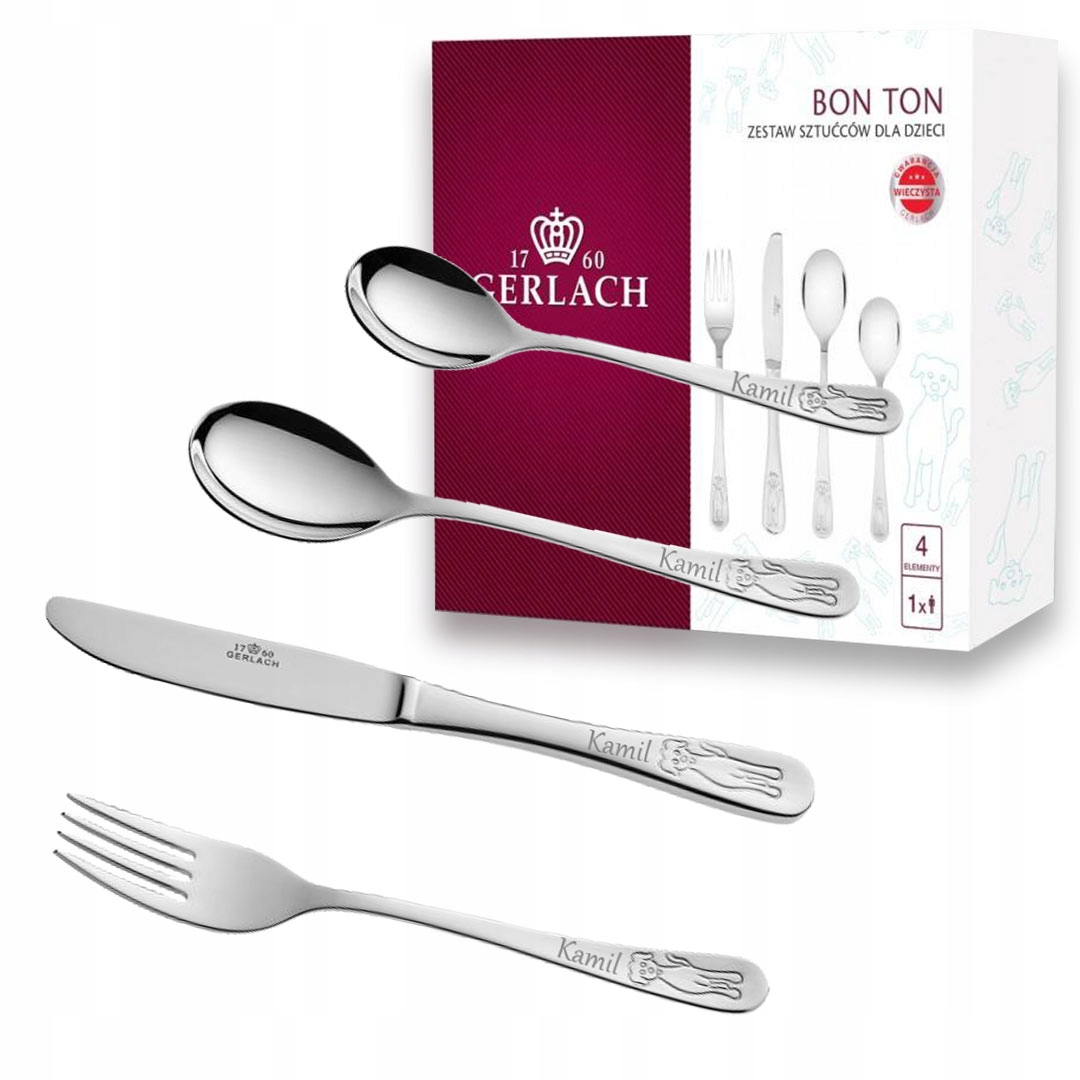 

Sztućce Gerlach Bon Ton, Chrzest, Grawer Gratis!