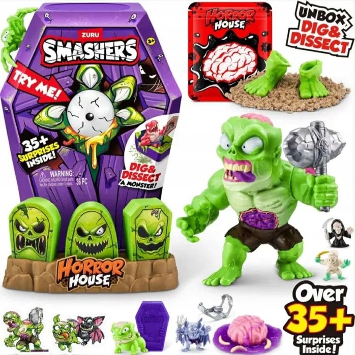 Zuru Smashers Horror House Zestaw Potworów Dom 35 Niespodzianek Figurka 3