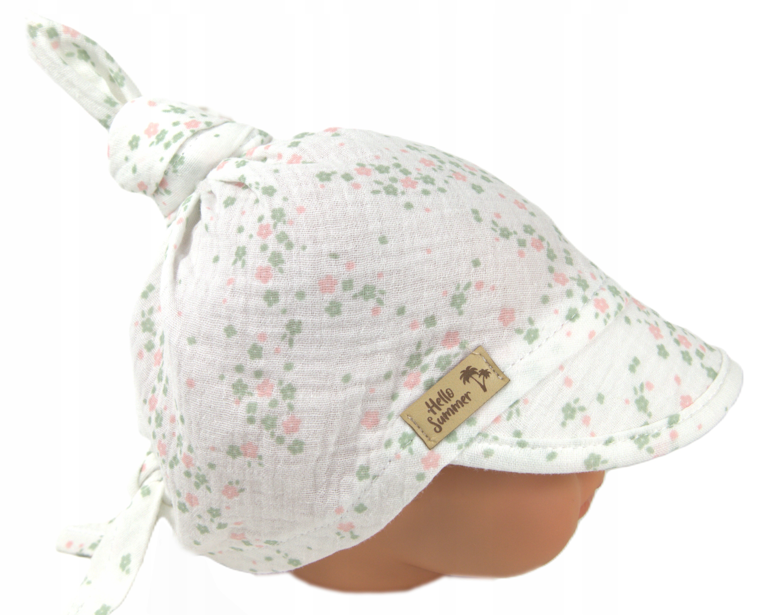 CHUSTKA Z DASZKIEM NA LATO MUŚLINOWA DOUBLE GAZE RETRO