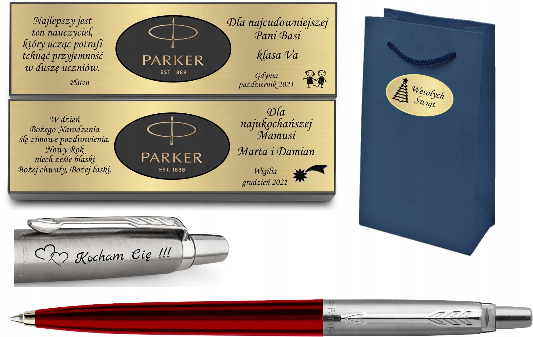 

Parker Długopis Jotter Czerwony Grawer Tabliczka
