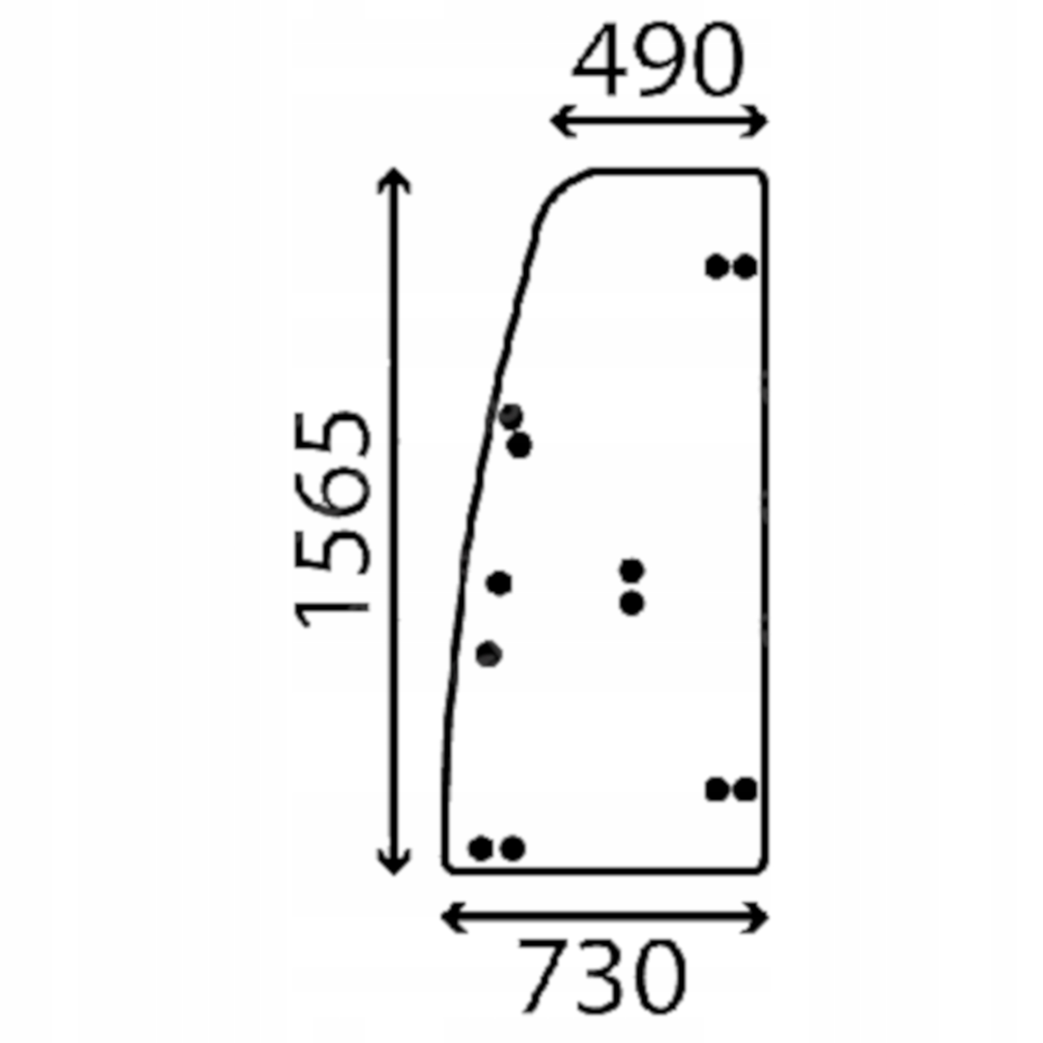 sklo dveře levé 4684428 (4114)