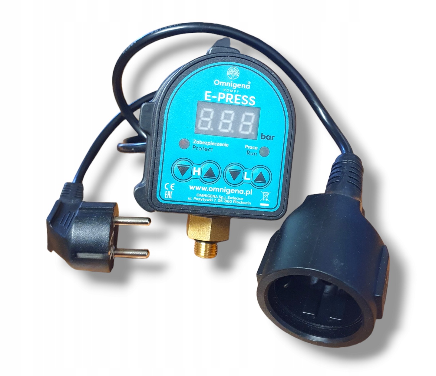 OMNIGENA E-PRESS ELEKTRONICZNY WYŁĄCZNIK CIŚNIENIOWY POMPY 2 KABLE EAN (GTIN) 5907761154261