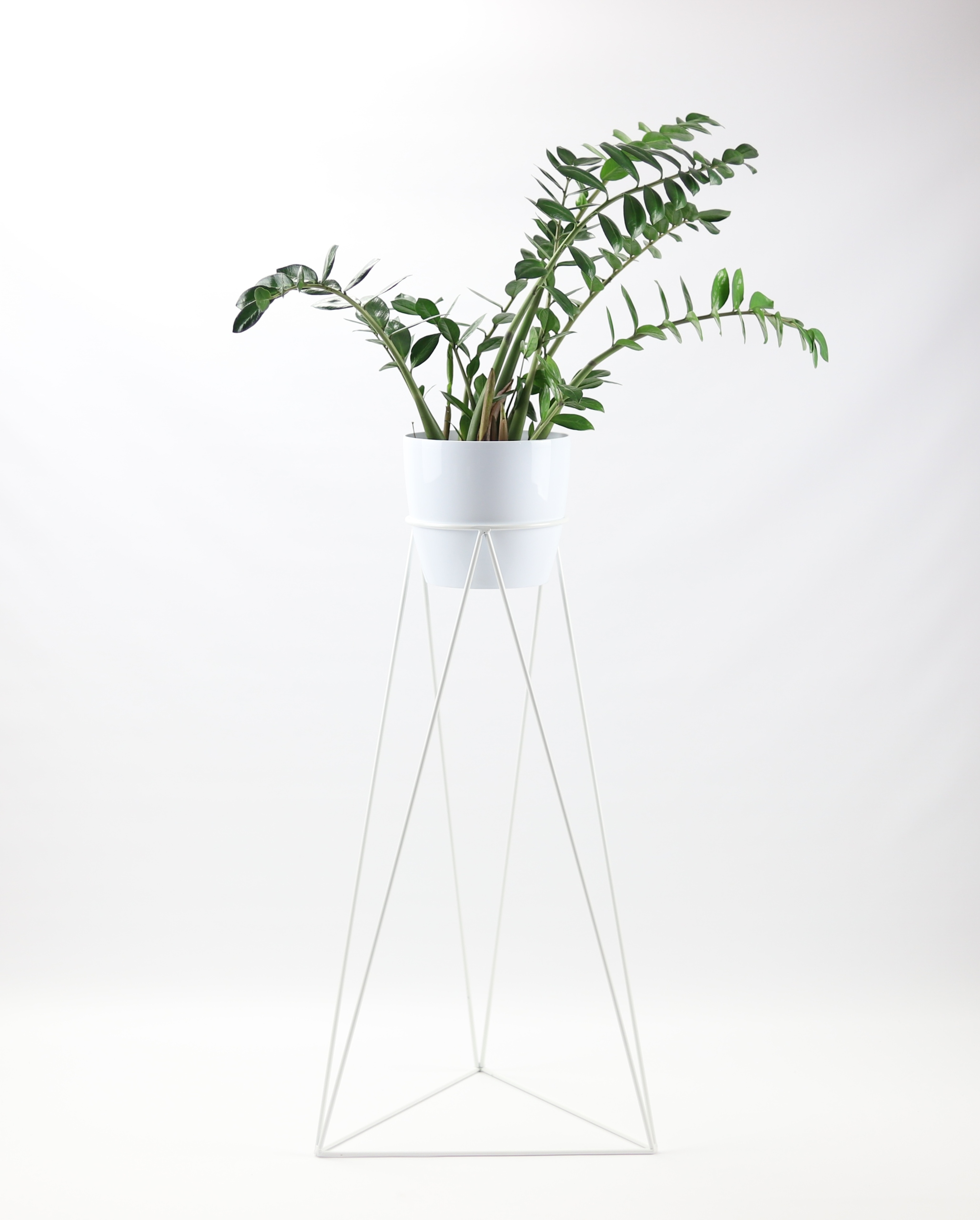 

Kwietnik Metalowy Stojak Donica 90cm biały Loft