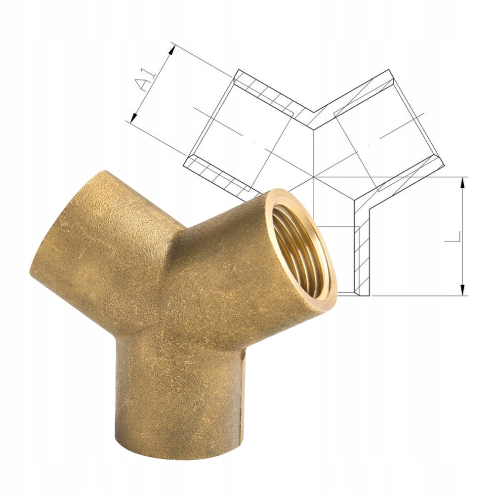 TRÓJNIK TYPU Y GW GW GW 1/2 DN15 TROJAK MOSIĘŻNY DIAMOND Marka DIAMOND