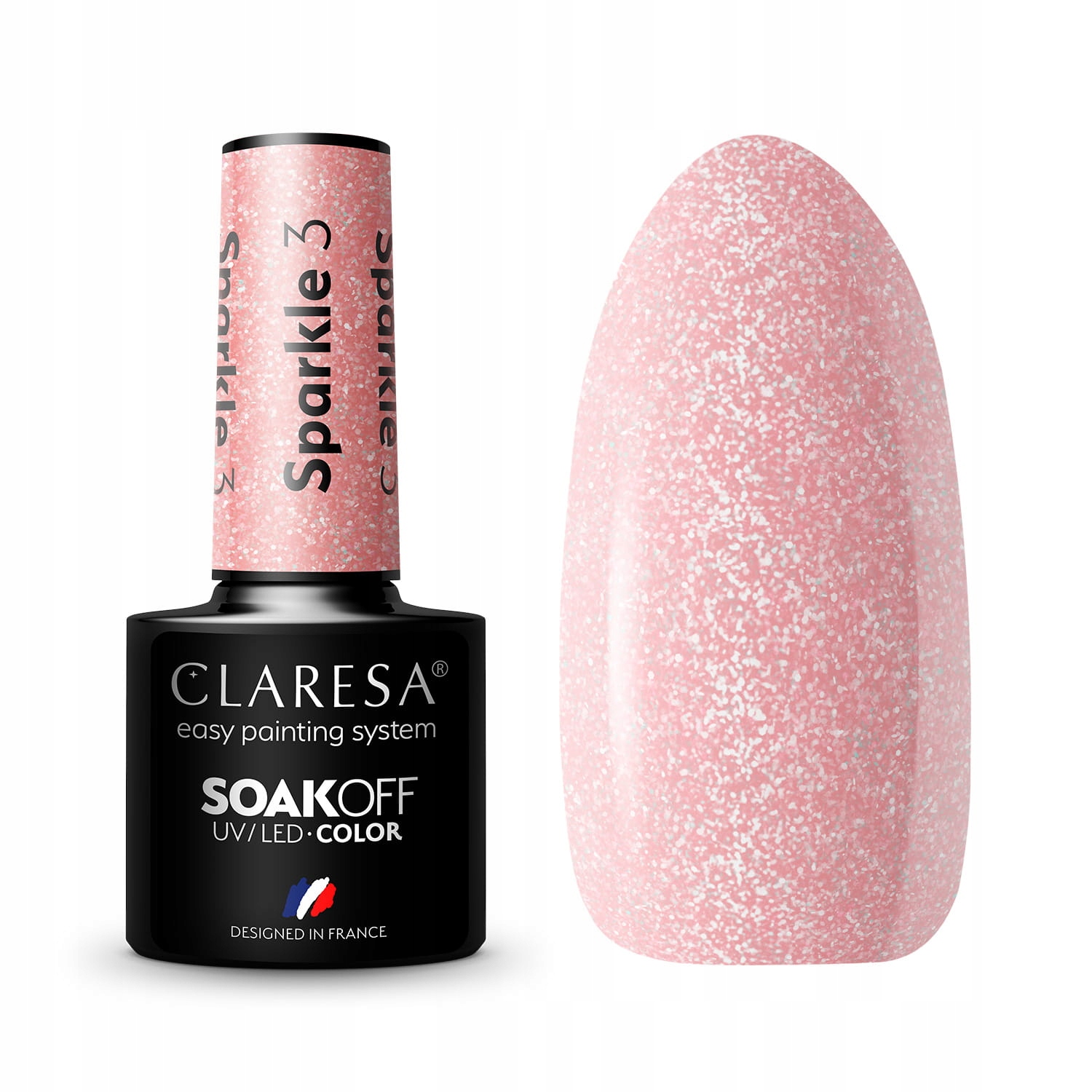 CLARESA SPARKLE 3 LAKIER HYBRYDOWY 5 ml