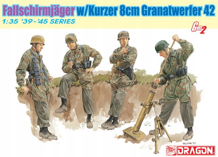 Dragon-6373 Fallschirmjager w/KURZER 8cm Granatwerfer 42