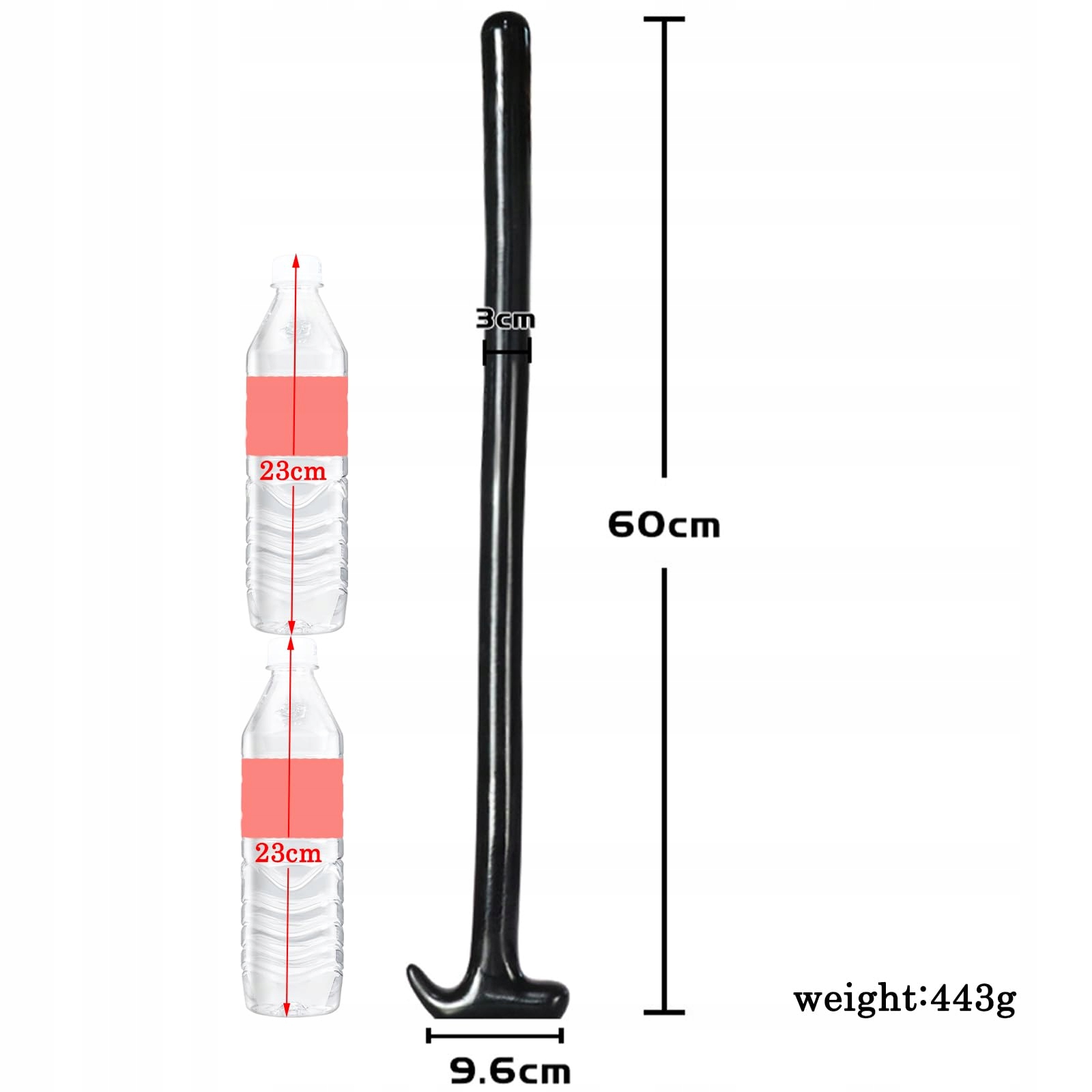 BDSMJOY Długi Analdildo 60 cm Czarny Plug Analny Dla Par Kobiet Mężczyzn — miniatura 2