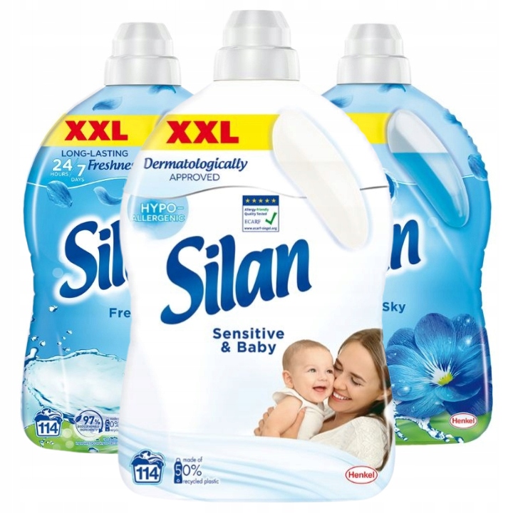 

Silan Płyn do Płukania Tkanin MIX 342pr 2,85l x3