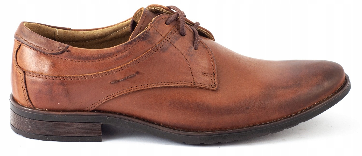 

Buty Męskie Skórzane Komodo 877 Brąz Polskie 44