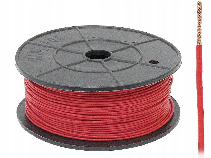 Przewód Flry-b 1.00 czerwony 100mb