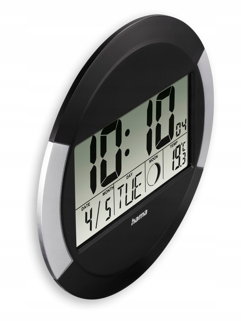 ZEGAR ELEKTRONICZNY ŚCIENNY DCF "Ischia" HAMA Tarcza cyfrowa