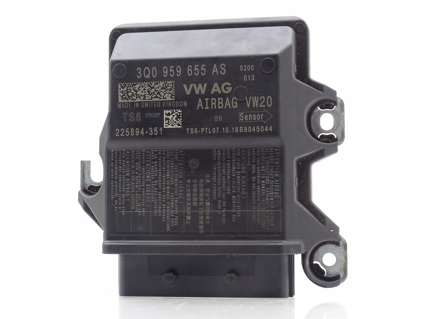 MODUŁ SENSOR PODUSZEK POWIETRZNYCH AIRBAG SKODA OCTAVIA III RS 3Q0959655AS