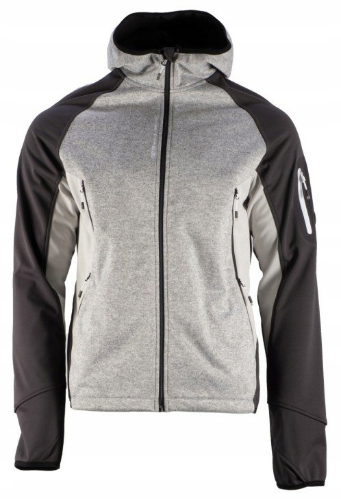 Pánská Softshell bunda turistická nepromokavá Gts 407812M šedá černá L