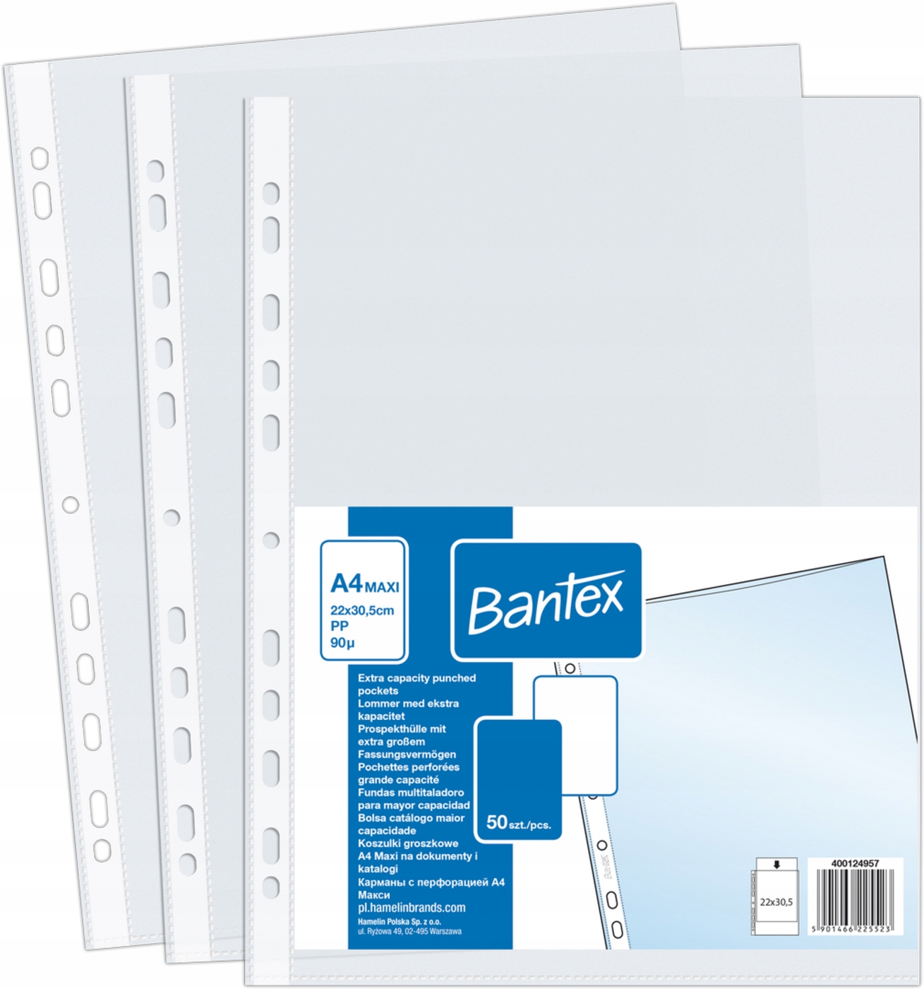 

Koszulka A4/50 90mic maxi szeroka Bantex