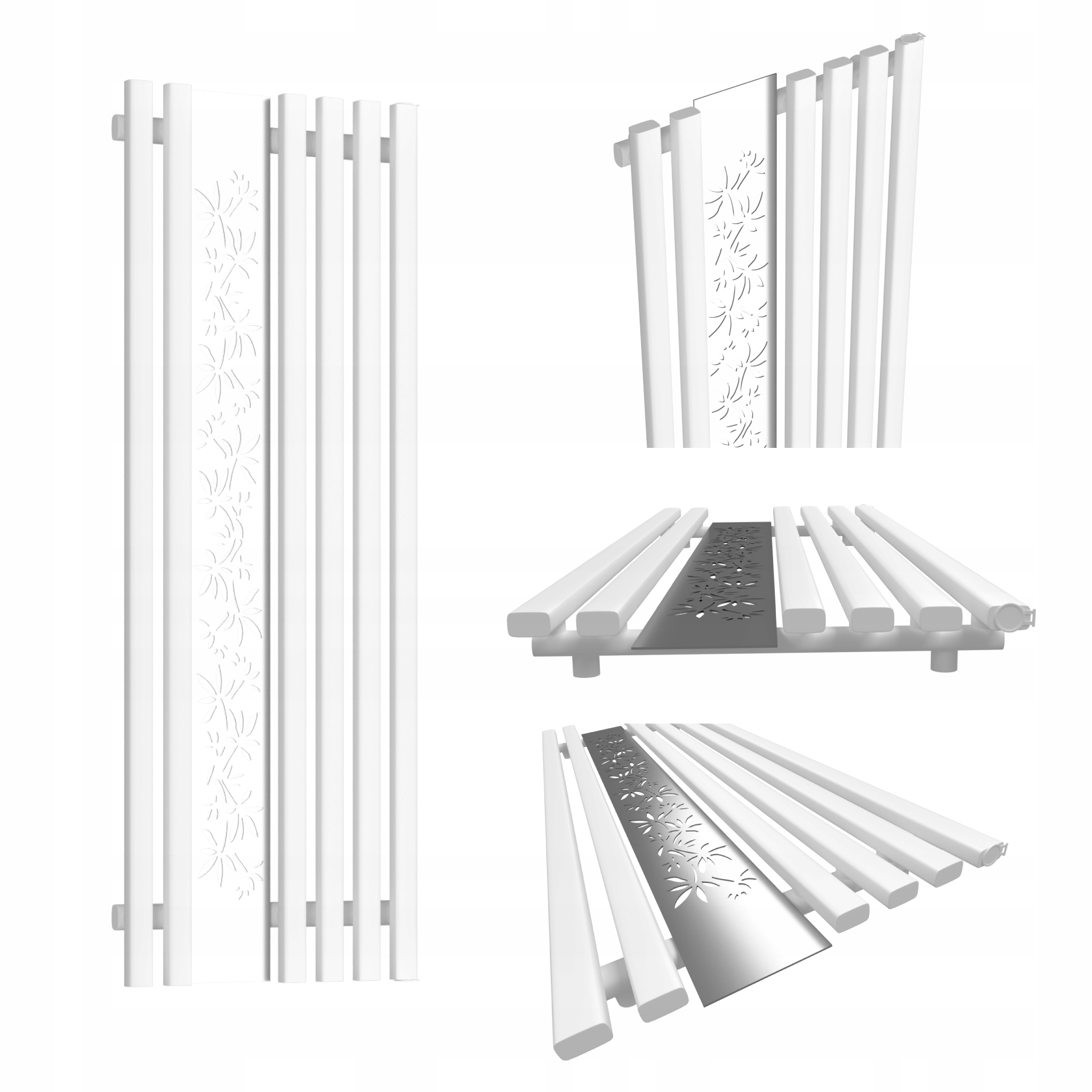 Dekorativní radiátor Flower 180x60 Bílý Mat Hladký