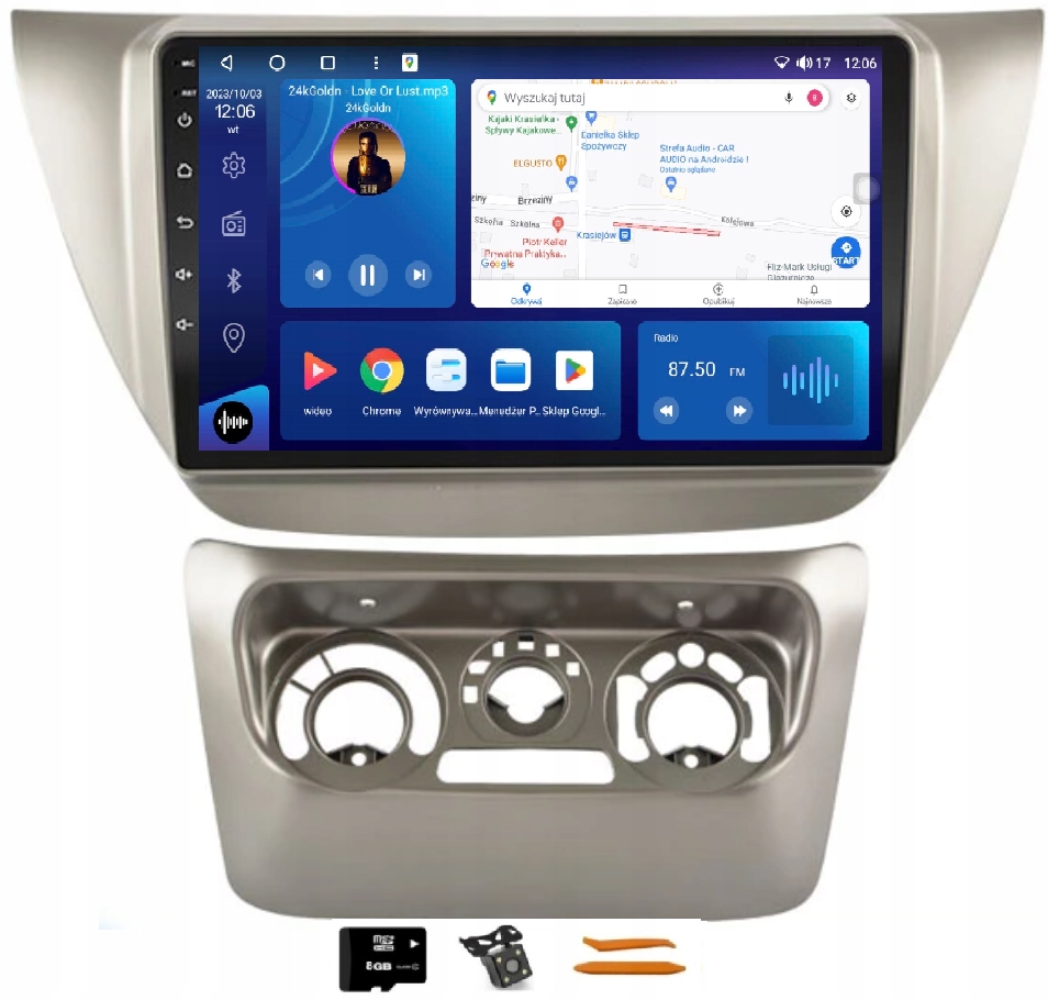 Rádio Android Navigácia Qled Carplay Lte 64GB Gps Mitsubishi Lancer 8 03-07