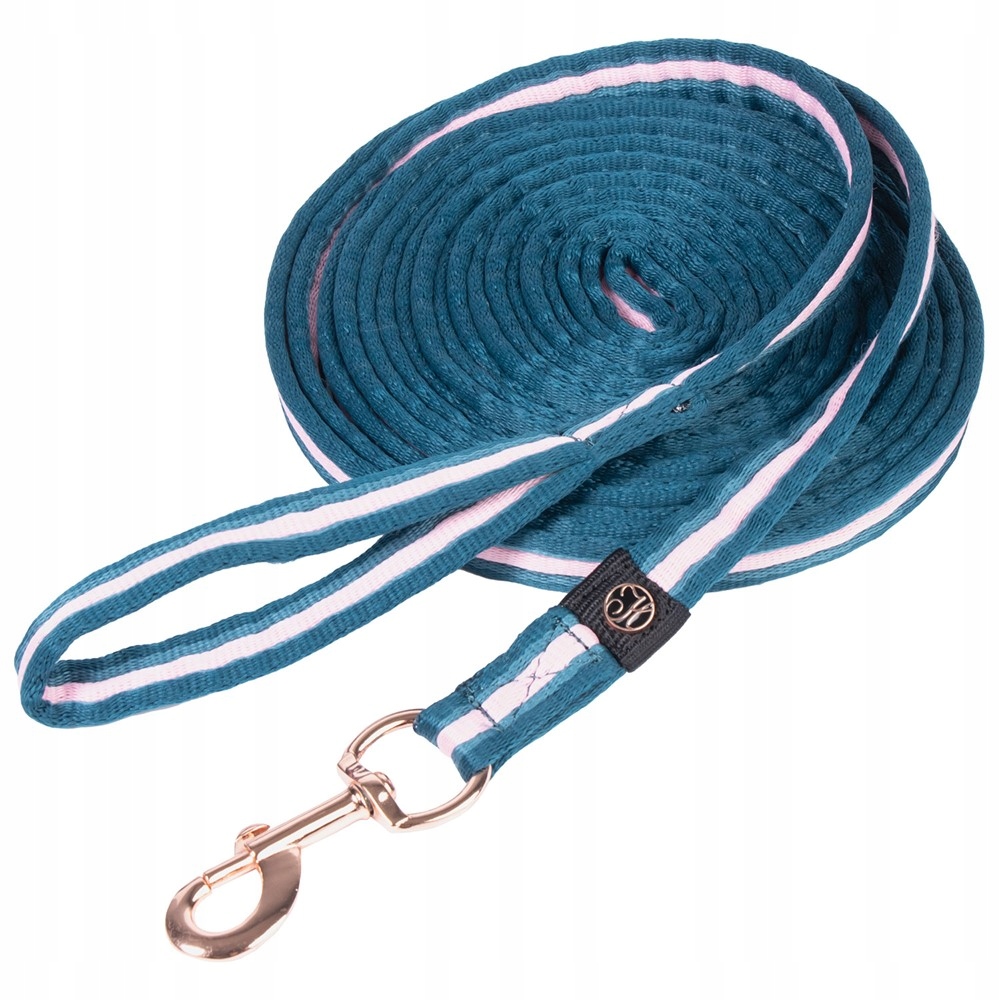 Lonża dla konia Harry's Horse Soft Stripe 26SS miękka 8m reflecting pond