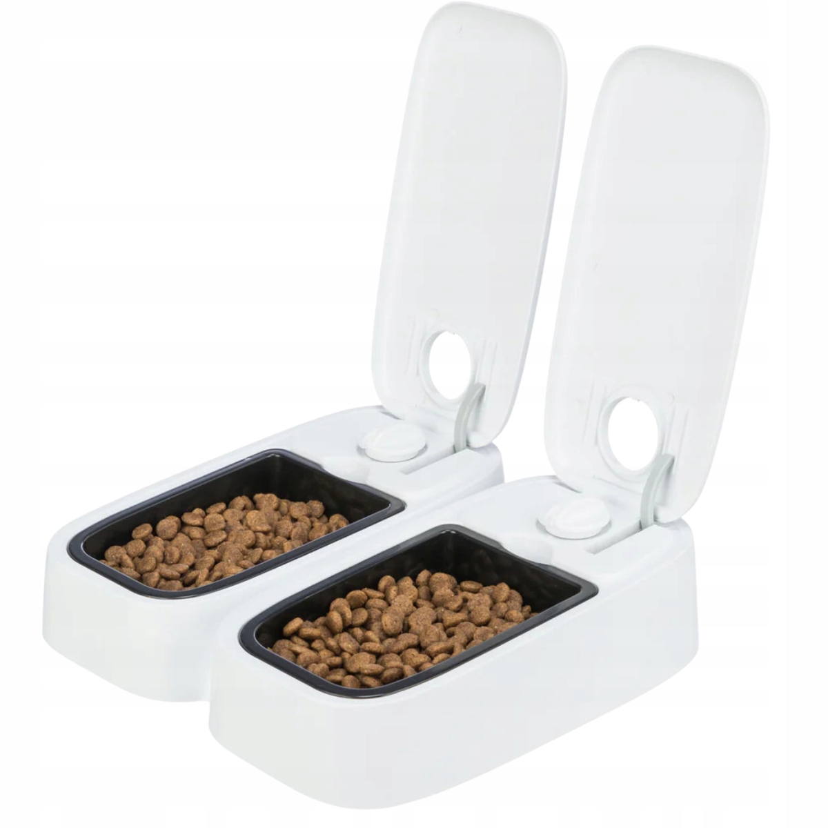 Levně Trixie Dávkovač krmiva 600 ml pro psa a kočku 27 cm časovač 48 hodin 2 komory