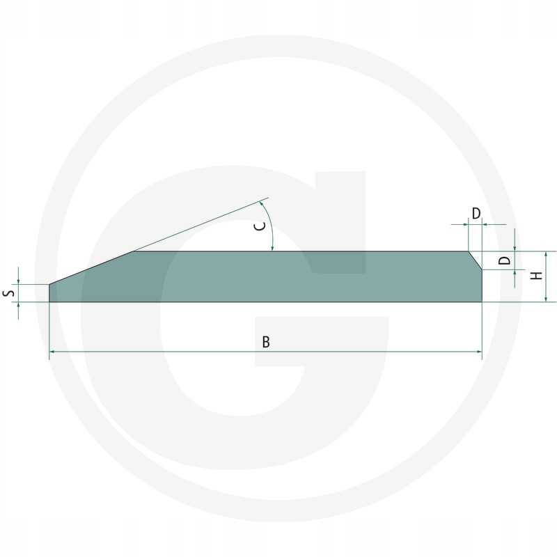 Lemiesz do łyżki 2000x110x16mm HB400 Producent części Granit
