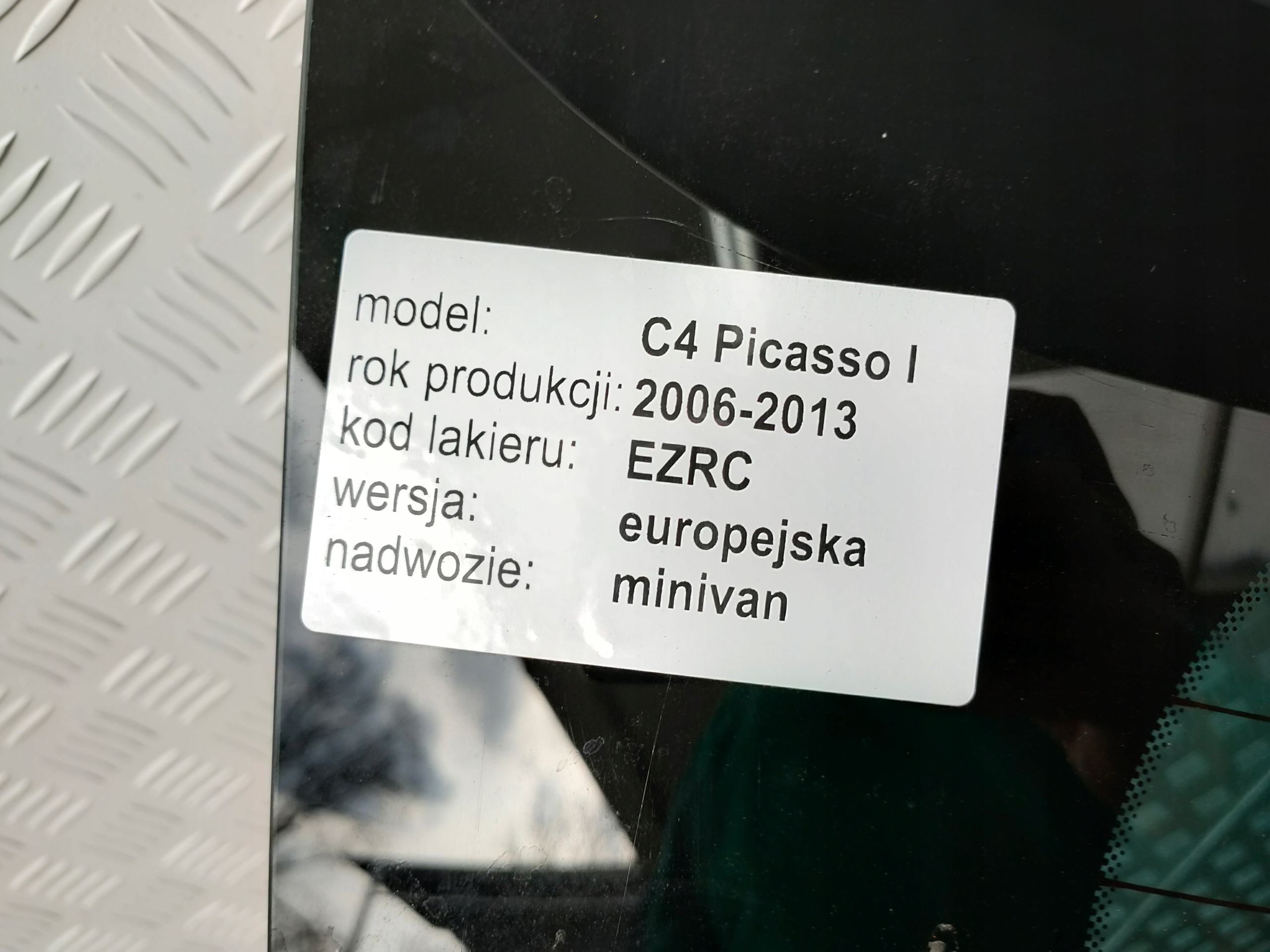 CITROEN C4 PICASSO and 06-13 boot doors boot rear part original colour EZRC