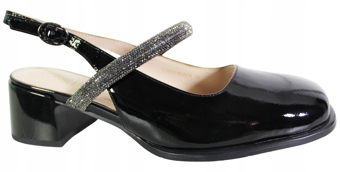 Dámské sandály Loretta Vitale C3805 VEL.40 Kůže Černá Lak