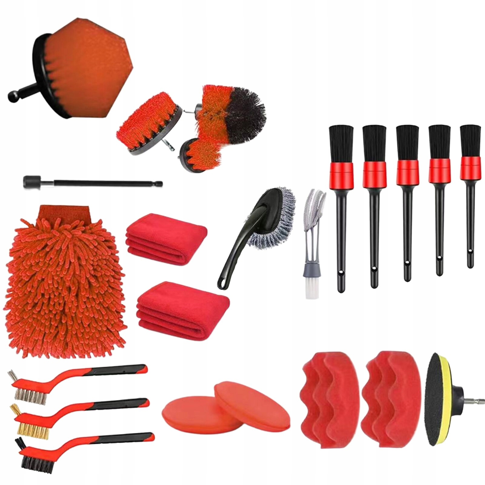 Car Cleaning Brush Set 23pcs Drill Brush Set Car D