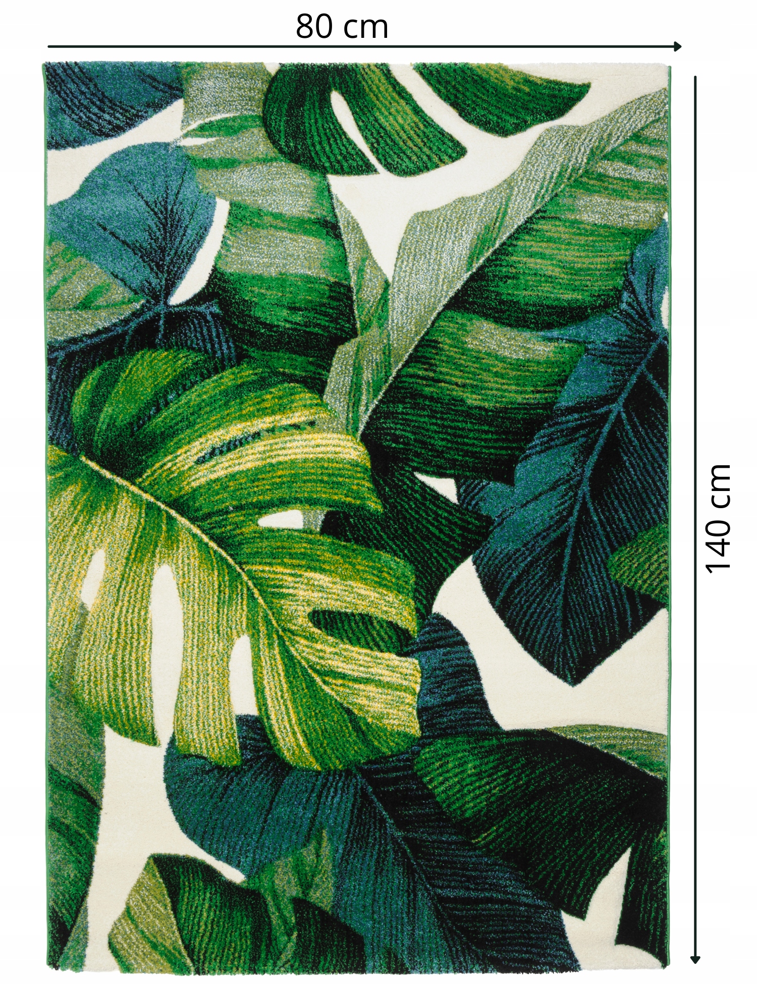 Modny Dywan Fryz Wzór Wycinany Liście 80x140 cm Kod producenta 504762 monstera boho