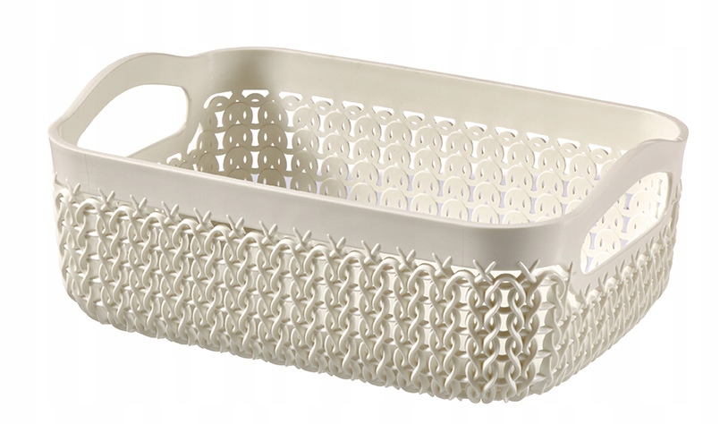 

Curver koszyk, tacka prostokątna Knit kremowa A6