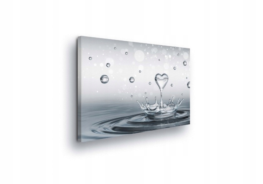 Obraz 100x75 Kapka vody srdce stříkající voda čistá voda pohyb láska příroda makro