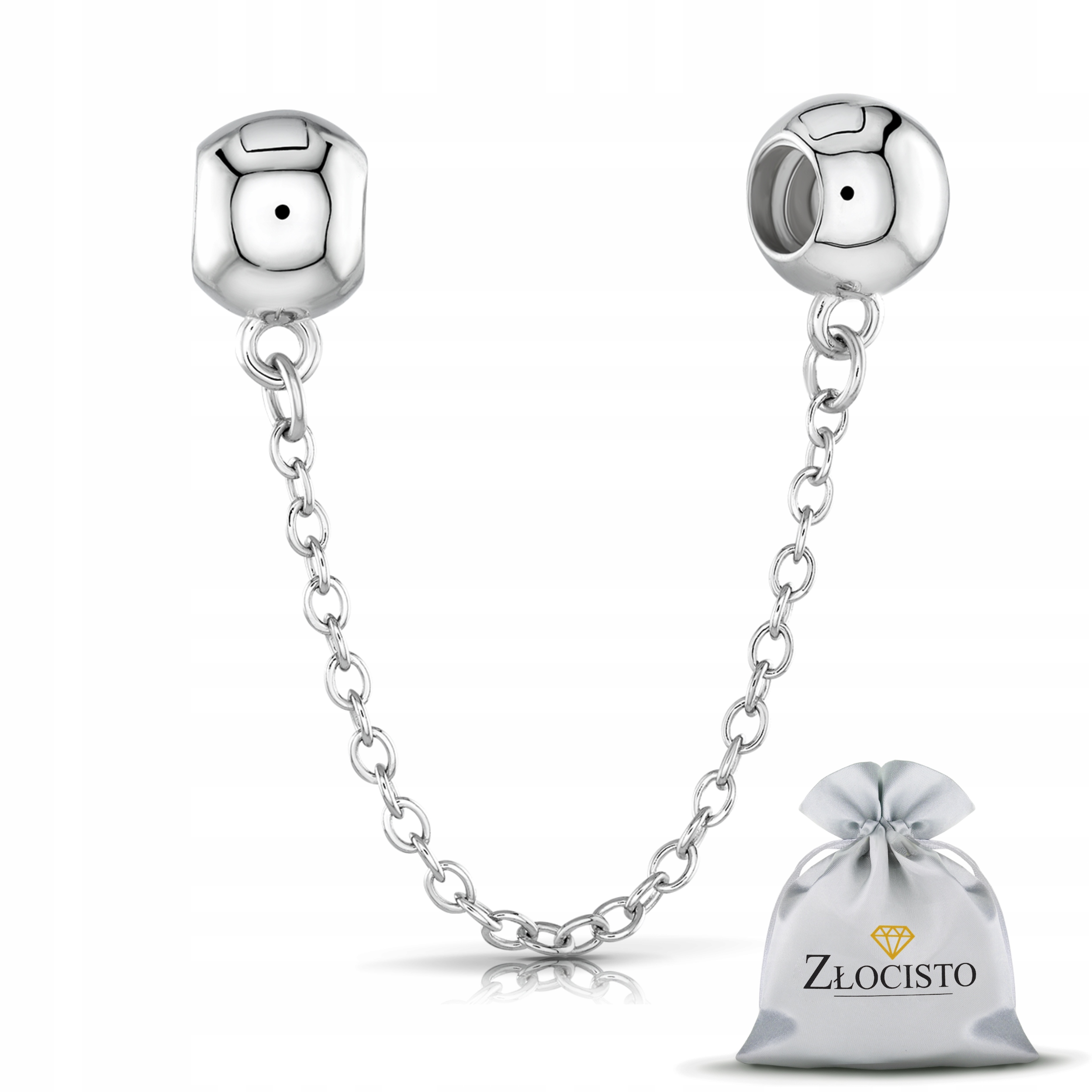 Řetízek S Přívěskem, Hladké Kuličky, Zabezpečení 925 Beads