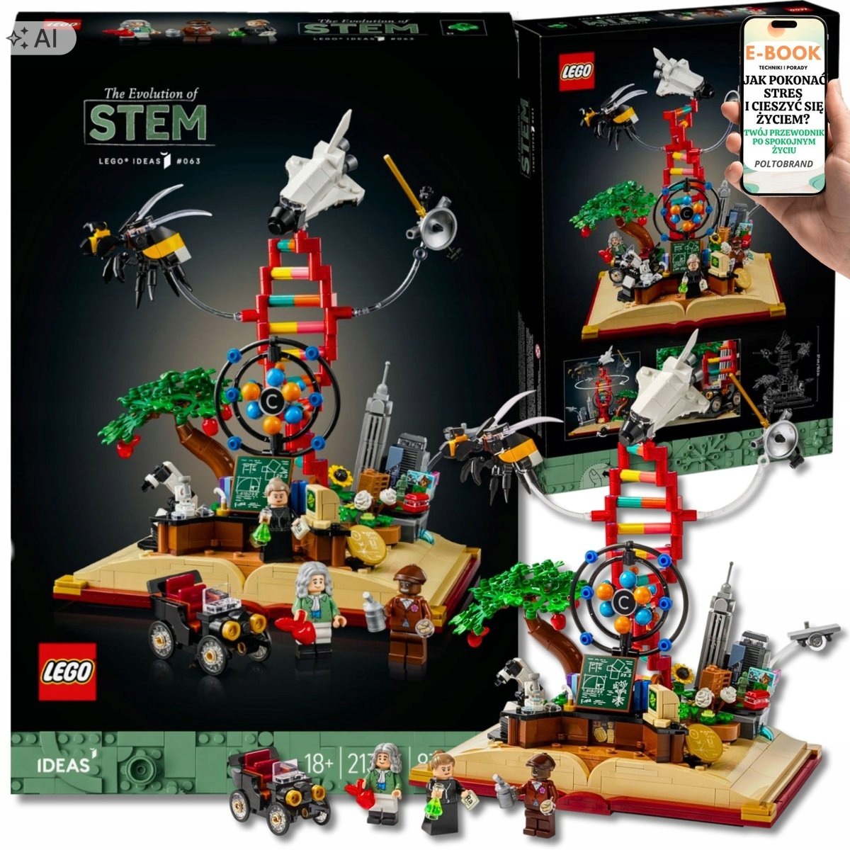 Lego Klocki Ideas Ewolucja Przedmiotów Ścisłych Dla Niej EBOOK-1