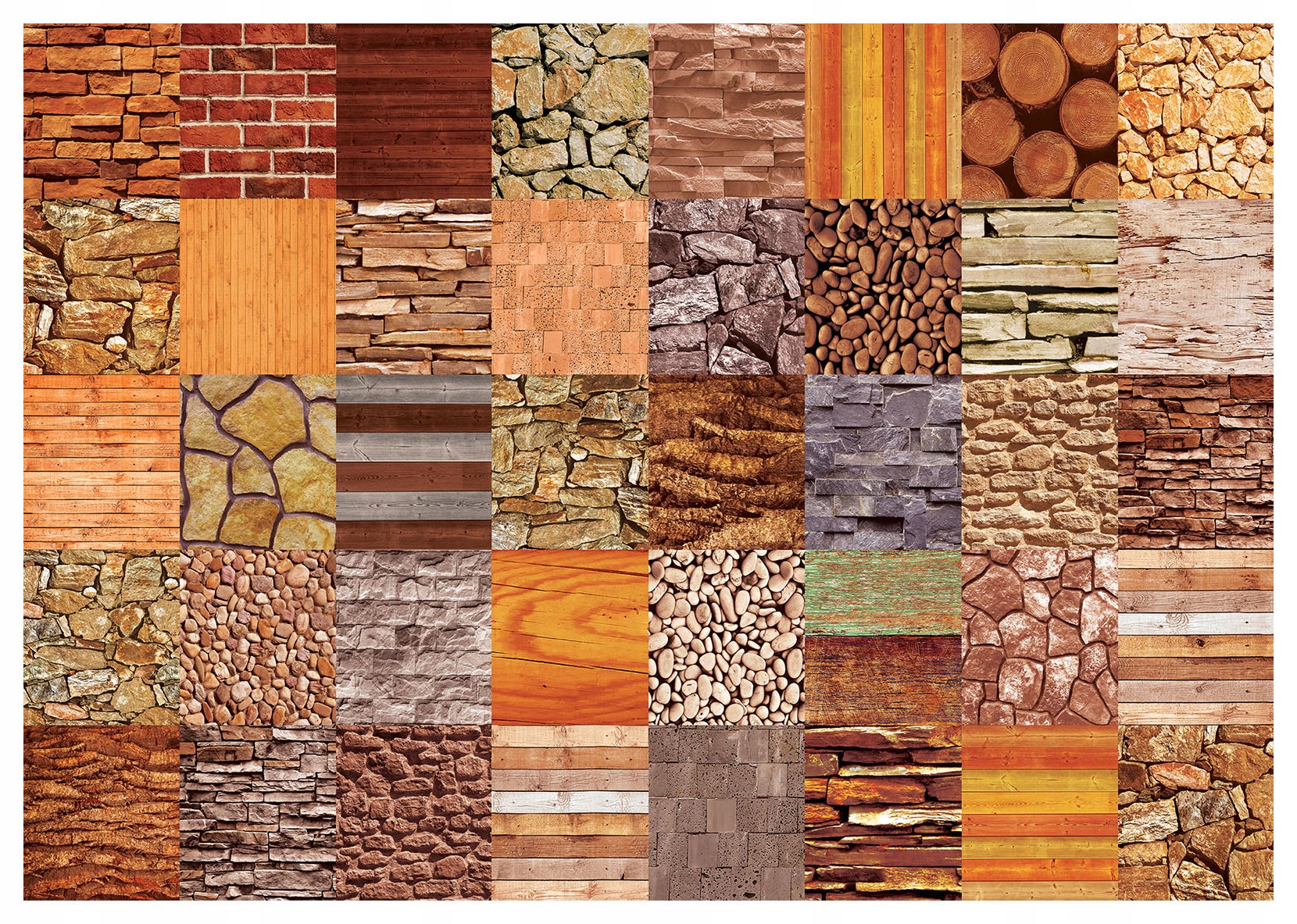 Fototapeta Kameň Drevo Tehla koláž prírodná textúra 350x250 lepidlo
