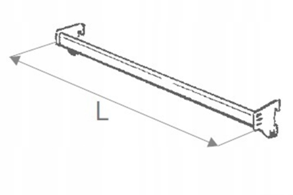 Wspornik na wieszaki Soti-Line chromowany 90cm Marka TRL Trader Line