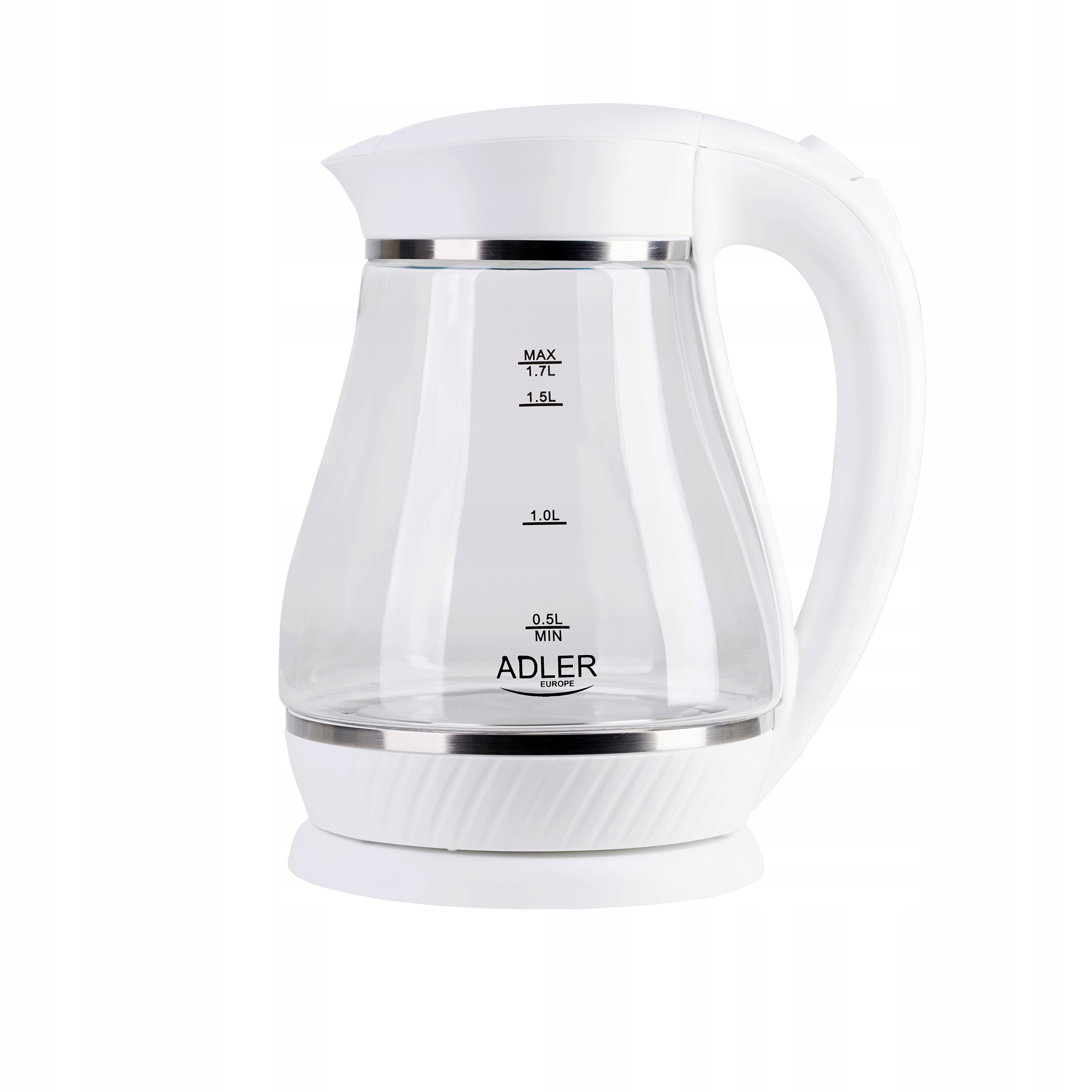Czajnik Szklany 1,7L AD 1274 White - Szybkie Gotowanie 2200W