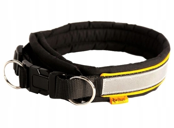 Levně Nastavitelný Reflexní Obojek pro psa podšitý plstí 4,5cm x 37-43cm