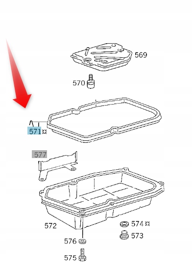 Těsnění Misky Převodovky Automat Mercedes A1262711080