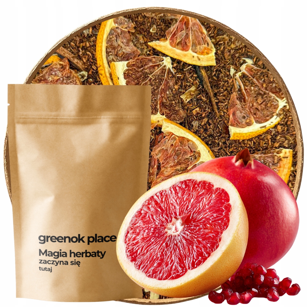Čaj Rooibos Grapefruit 1000g citrusový granát bez kofeinu 1kg Velkoobchod