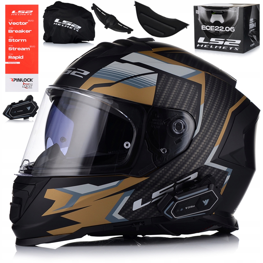 Motocyklová Prilba LS2 FF800 Storm II Tracker Pinlock Interkom Bluetooth