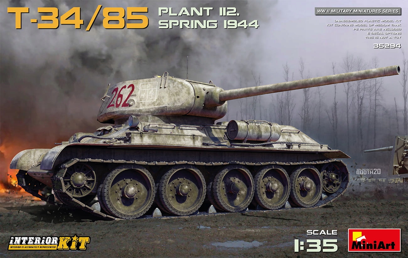 T-34/85 Plant 112. Jaro 1944. Souprava interiéru 1:35 MiniArt 35294