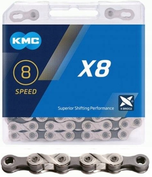 Łańcuch rowerowy KMC X8 8/ (7,1 - 7,2 mm)