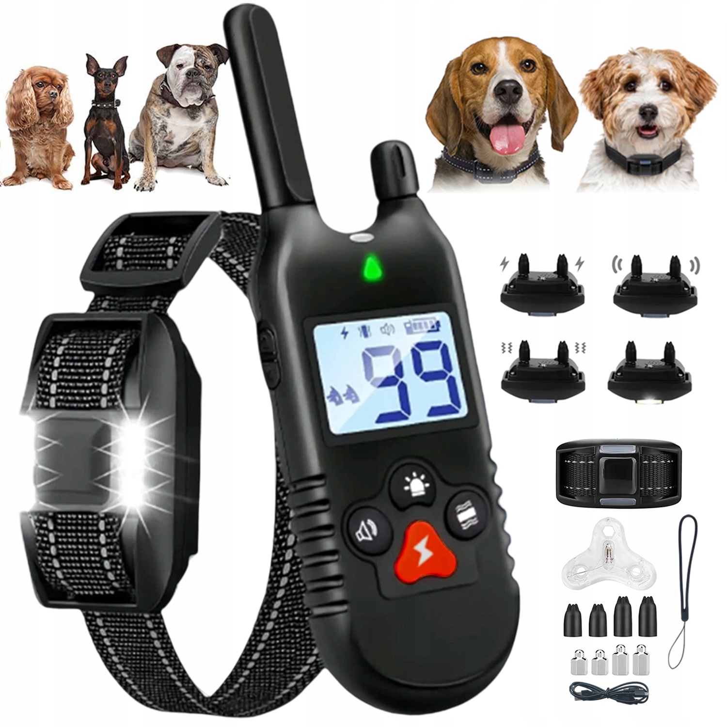 Levně Elektrický Výcvikový Obojek Pro Psa 3 Režimy 2 Kanály S Dálkovým Ovládáním IPX7 LCD